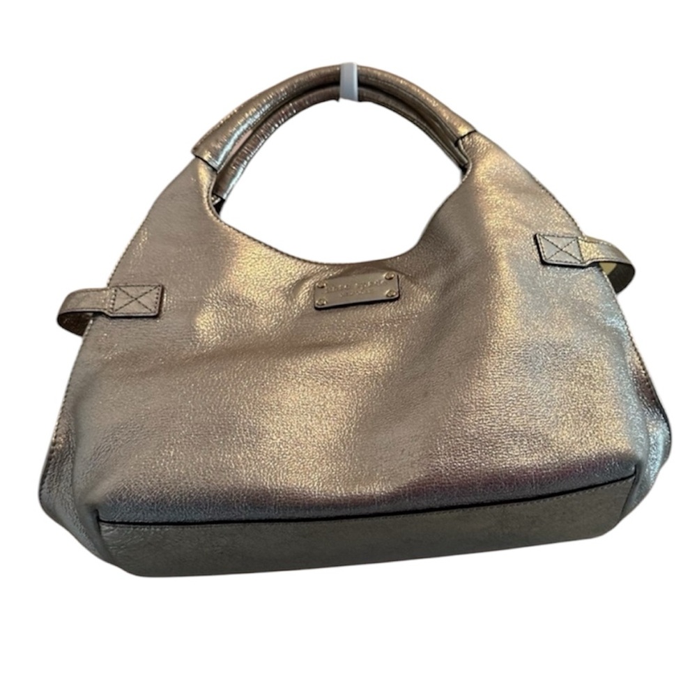 Kate Spade Metallic Silver New York Hobo Bag!